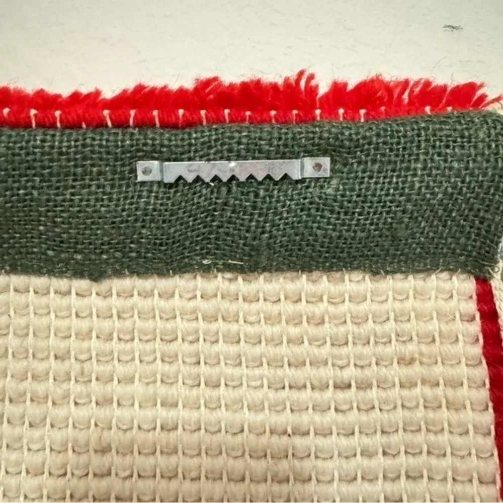 Vintage Cardinal‎ Hollyberry Latch Hook Wall Hanging Handmade Holiday